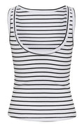 Gestuz Drewgz SL Reversible Stripe Top - Bright White Black Stripe