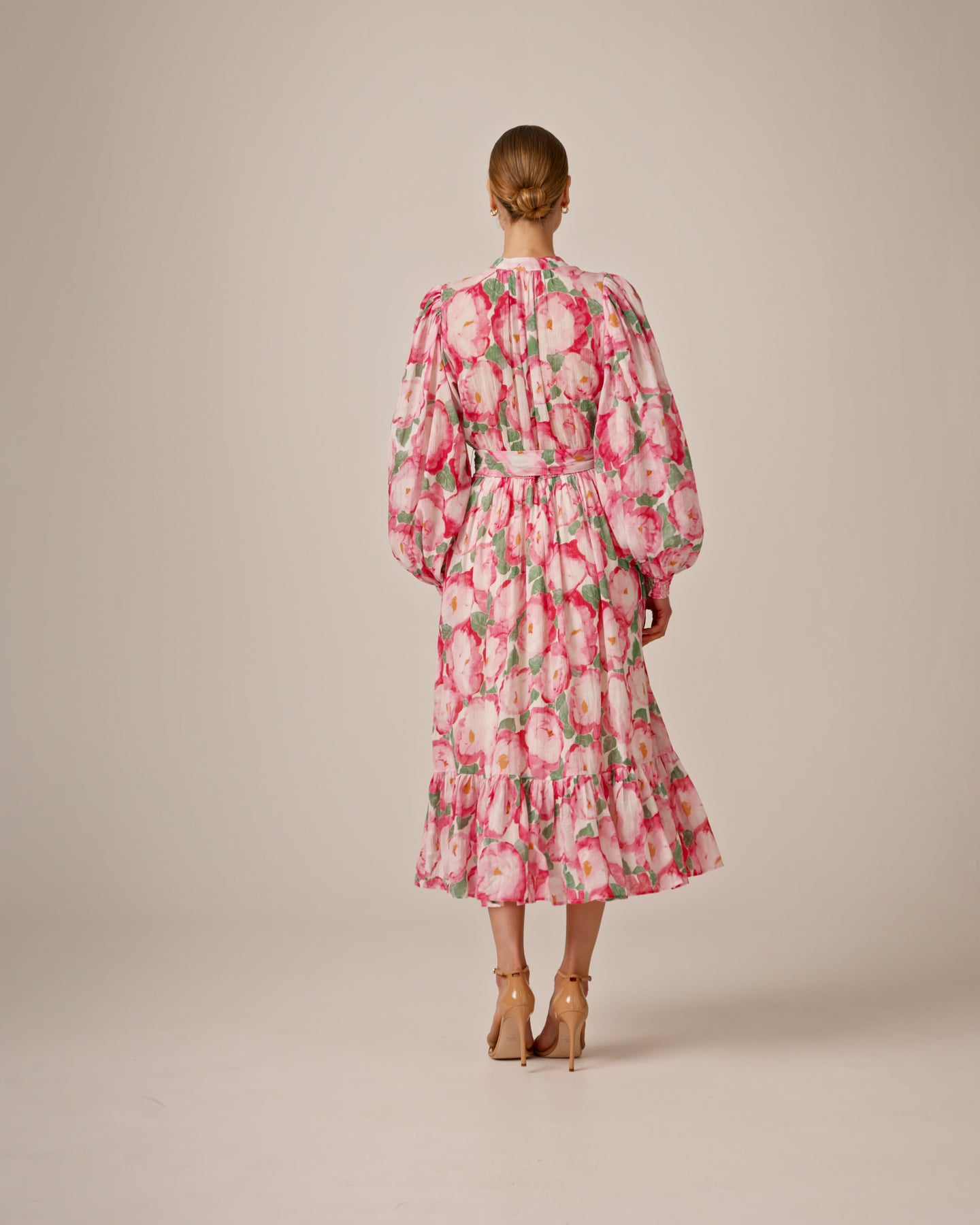 Bohemian Midi Dress - Peonies