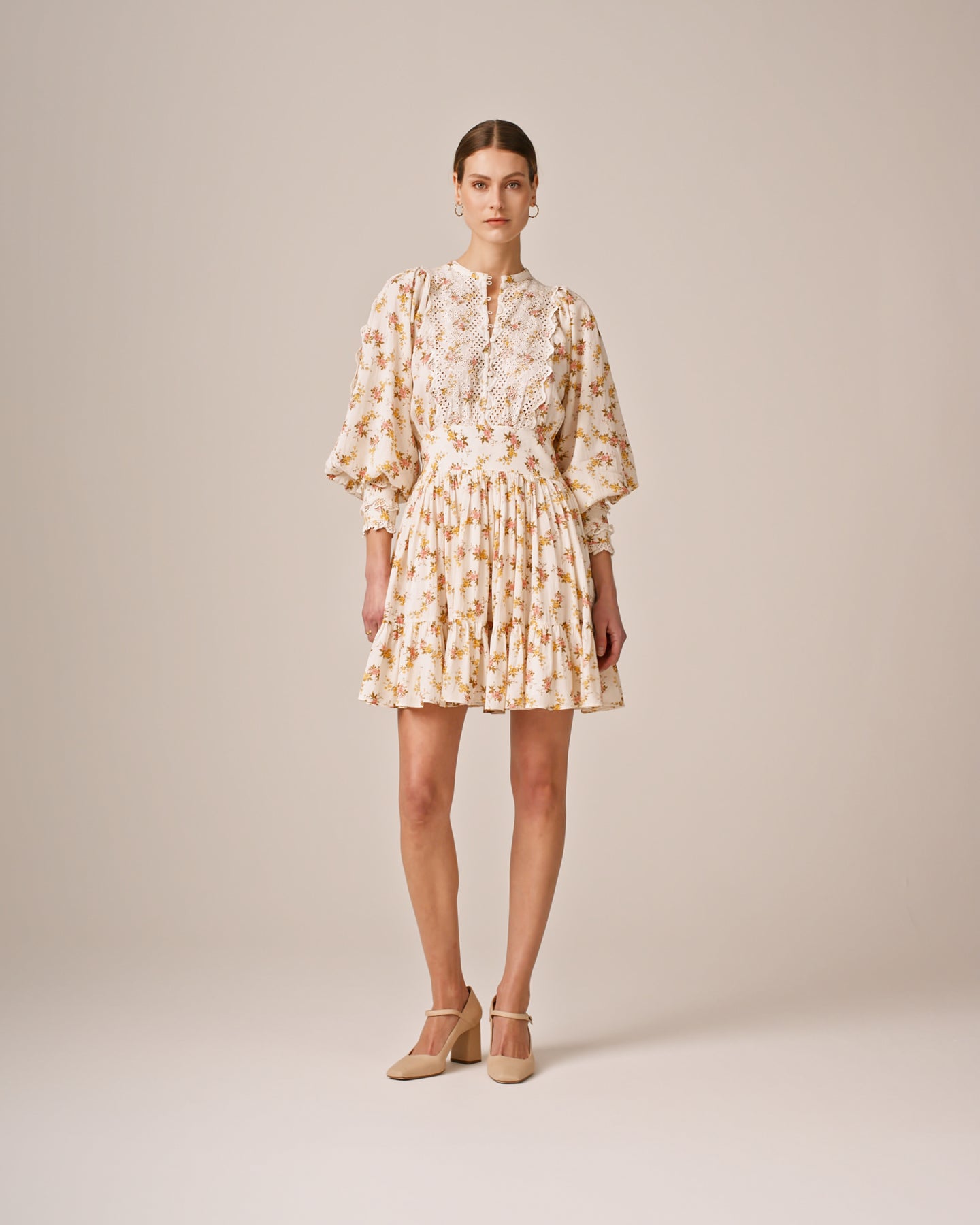 Cotton Slub Mini Dress - Vinyl Wallpaper