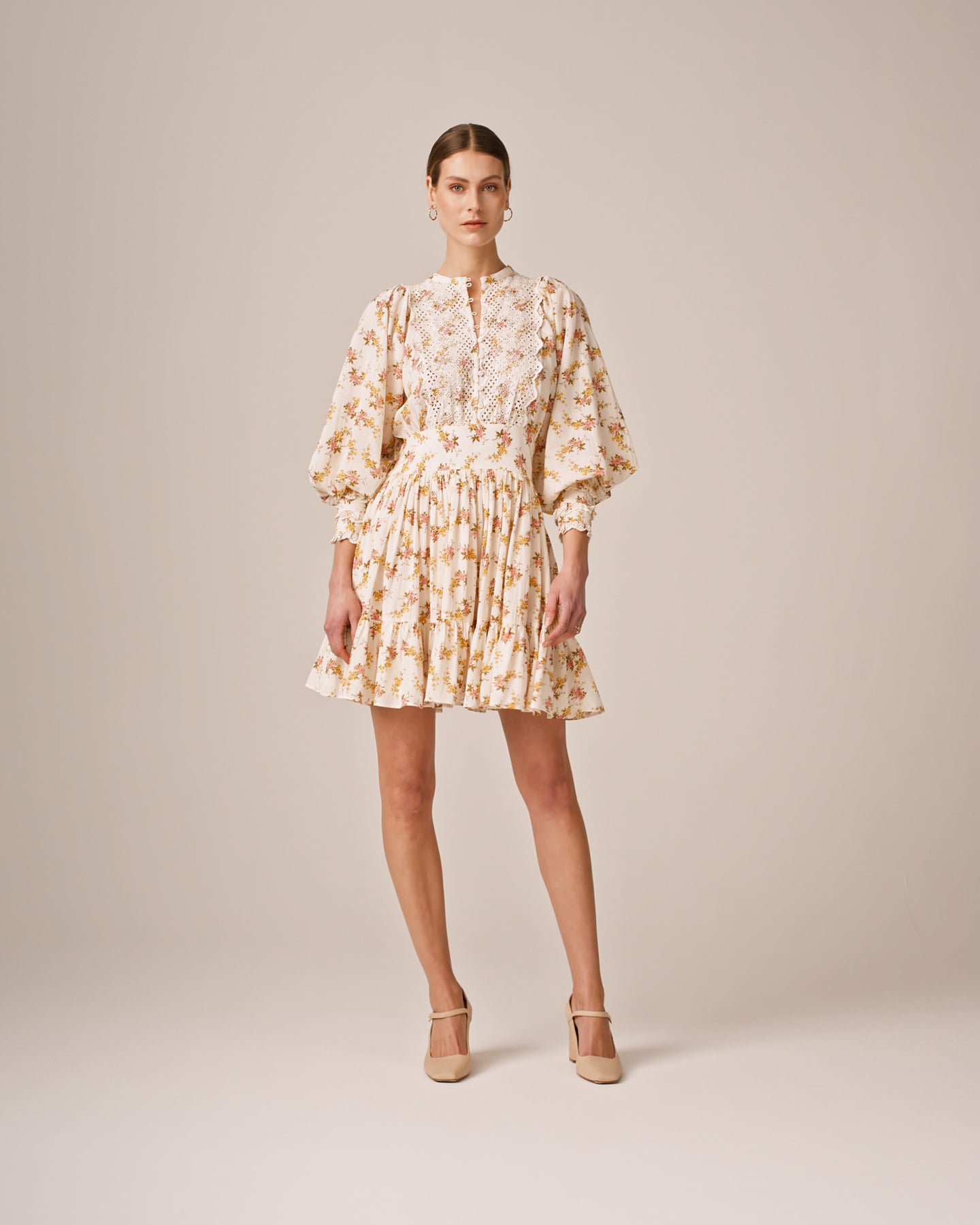 Cotton Slub Mini Dress - Vinyl Wallpaper