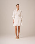 Cotton Slub Mini Dress - Perfect White