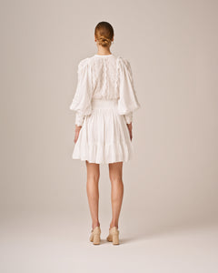 Cotton Slub Mini Dress - Perfect White