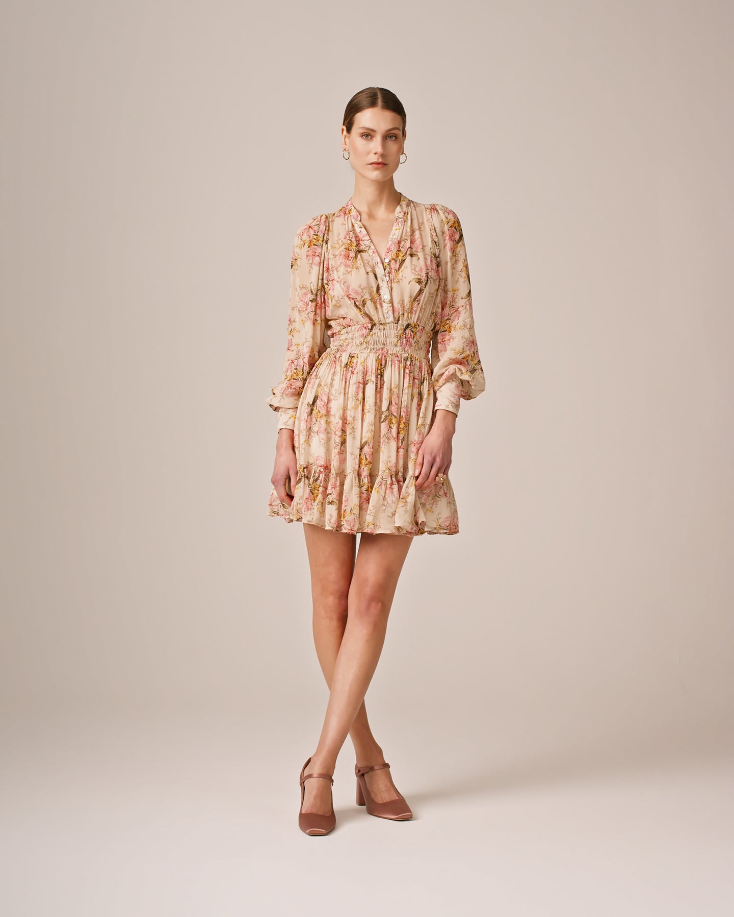 Georgette Mini Dress - Vintage Lilies