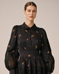 Satin Lace Dress - Petite Flowers