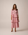 byTiMo Seersucker Flounce Dress - Pink Checks