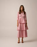 byTiMo Seersucker Flounce Dress - Pink Checks