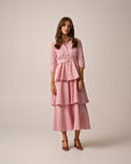 byTiMo Seersucker Flounce Dress - Pink Checks