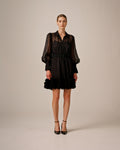 Organza Mini Dress - Black