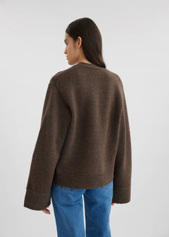 Memory Relaxed Cardigan - Brown