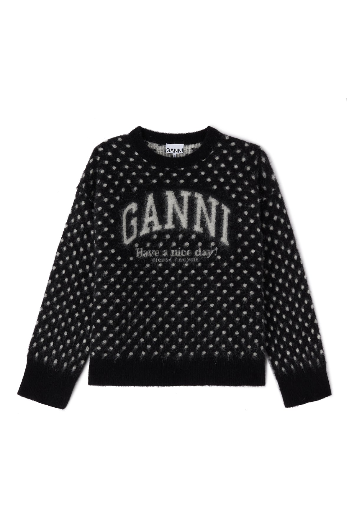 Heavy Brushed Alpaca Oversized Sweater - Svart