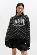 Heavy Brushed Alpaca Oversized Sweater - Svart