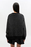 Heavy Brushed Alpaca Oversized Sweater - Svart