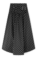 Printed Double Satin Corset Skirt - Black