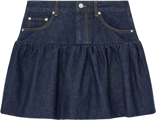 Rinse Denim Bubble Mini Skirt - Rinse