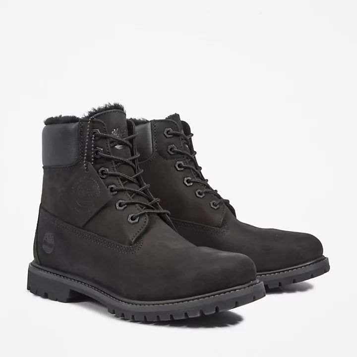 Timberland Premium 6 Inch Fur Lined Waterproof Boot - Black