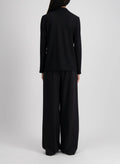 Stand Up Collar Blazer Superfine Merino - Black