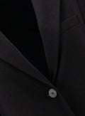 Stand Up Collar Blazer Superfine Merino - Black