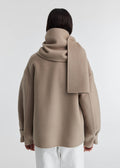 Dew Scarf Detailed Jacket - Stone