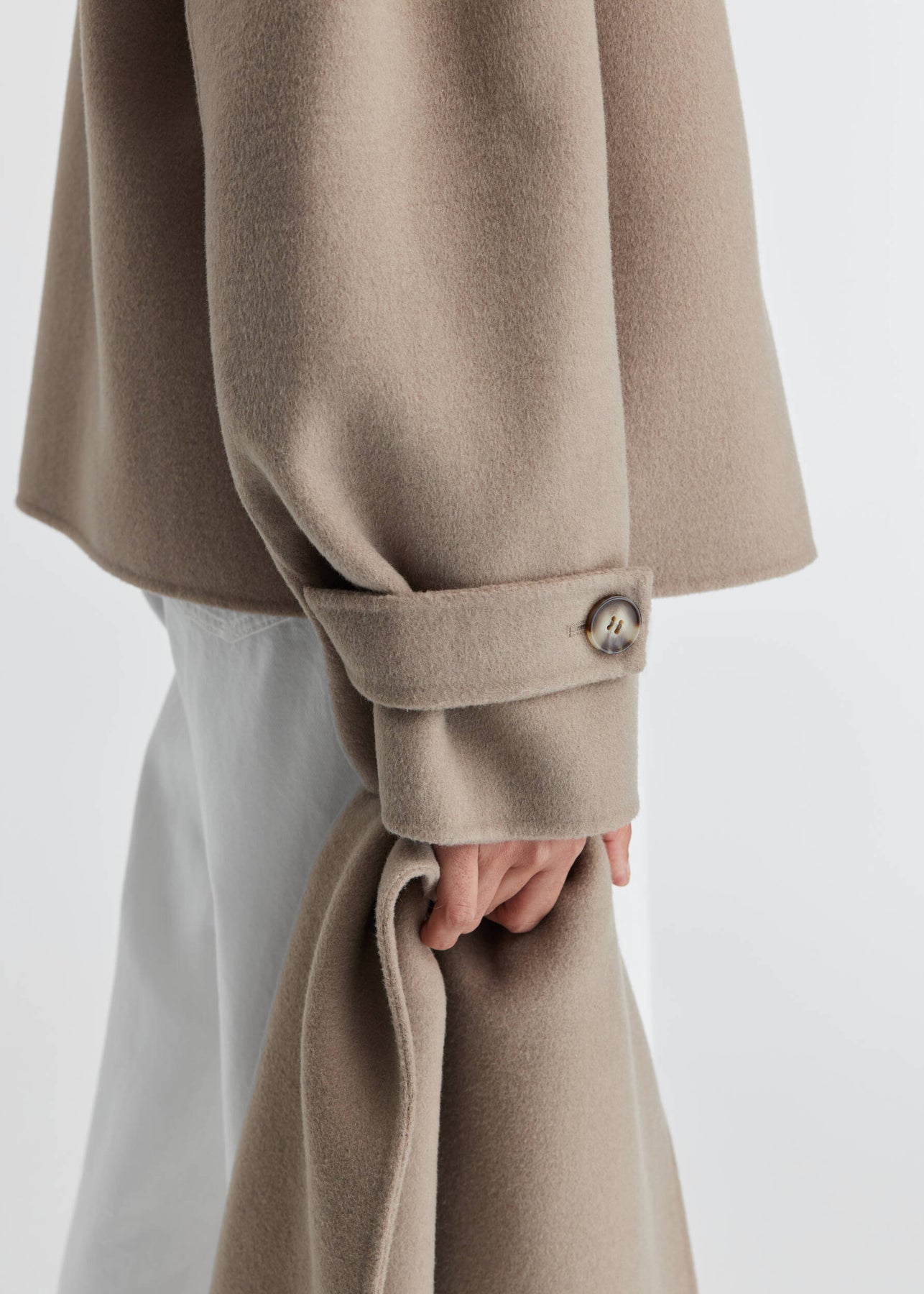 Dew Scarf Detailed Jacket - Stone