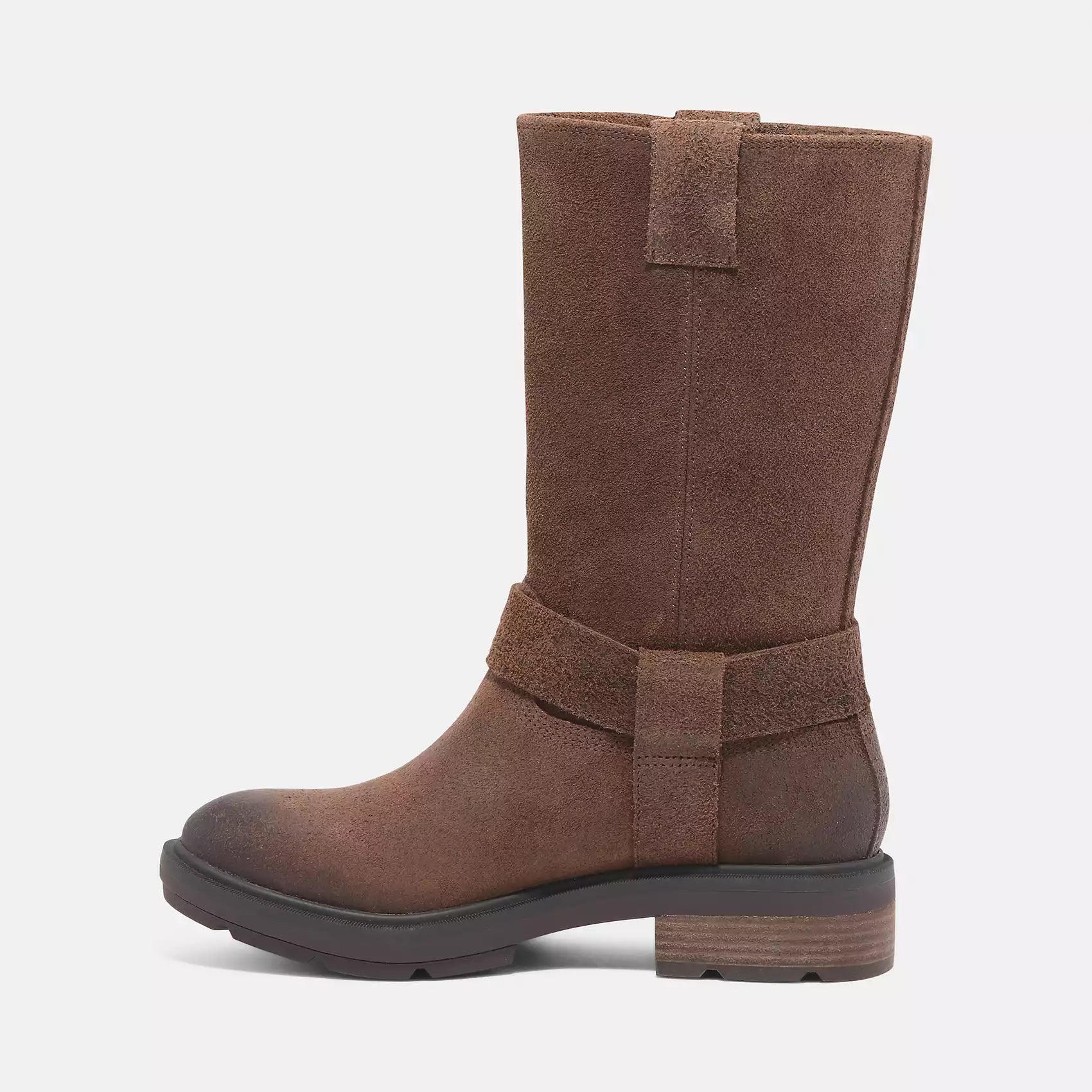 Brimfield Tall Pull On Boot - Dk Brn Suede