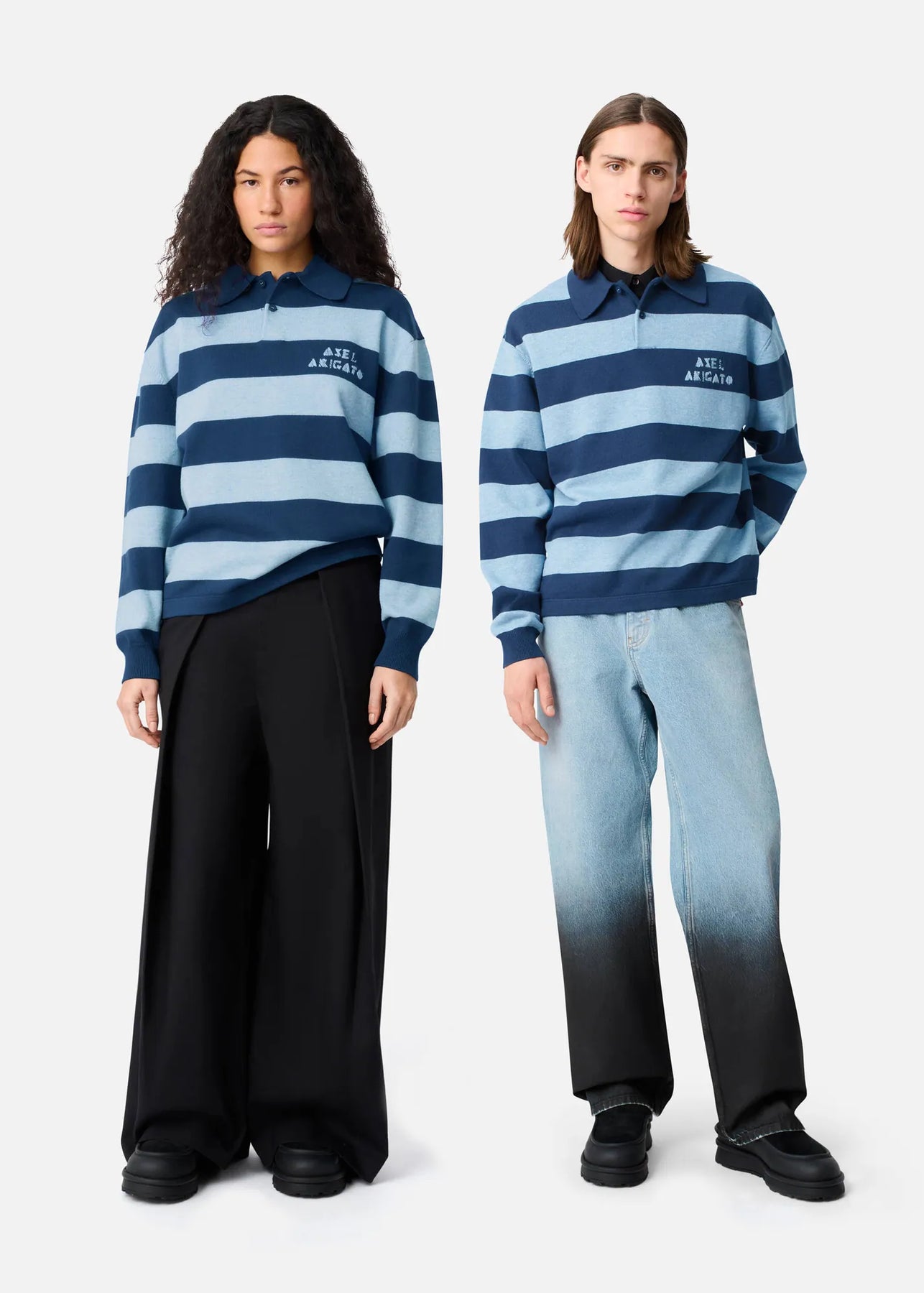 Frey Polo Sweater - Marinblå/Ljusblå