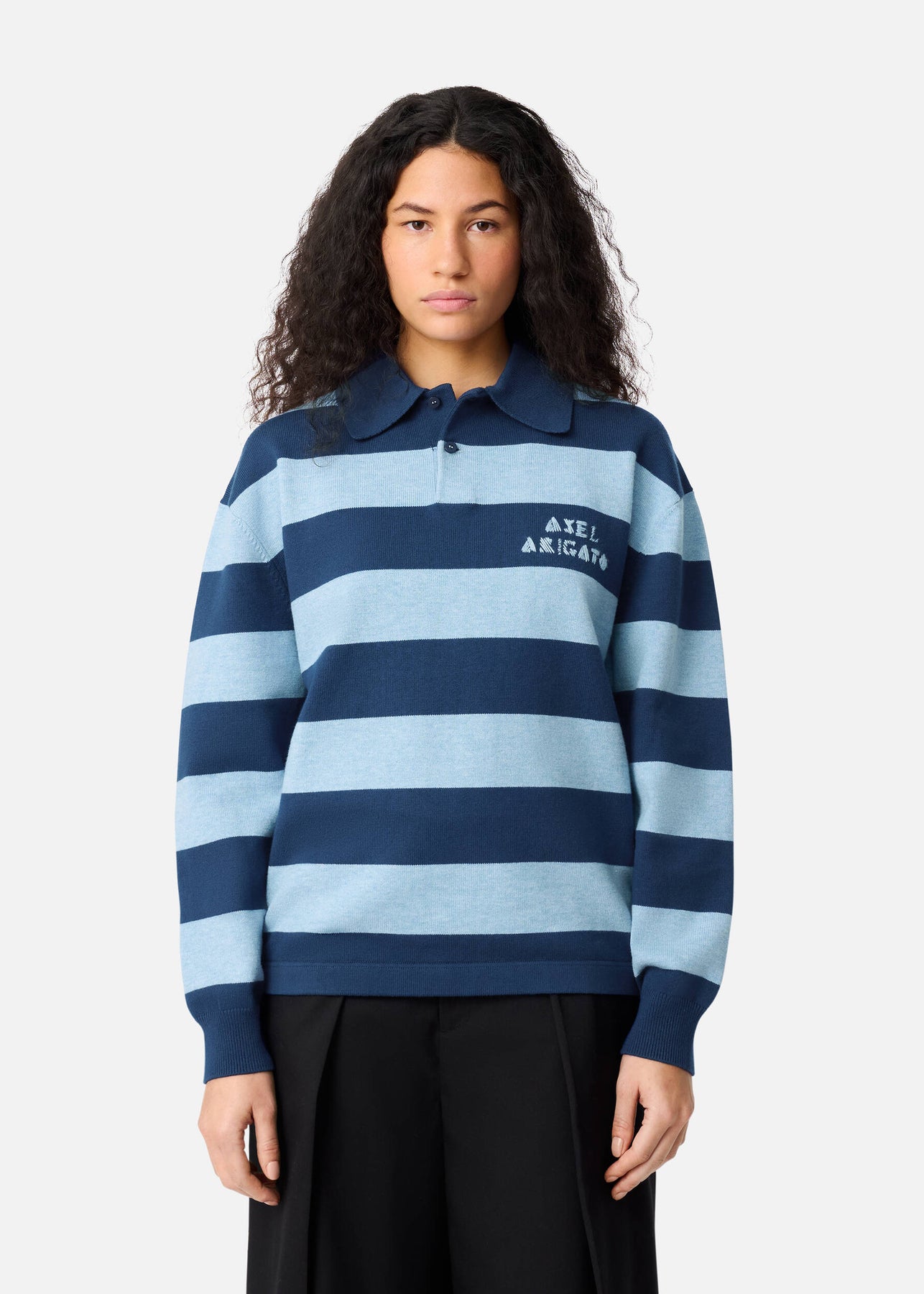 Frey Polo Sweater - Marinblå/Ljusblå