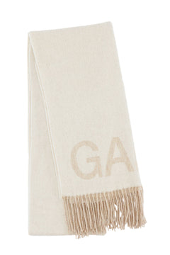 Fringed Wool Scarf - Egret