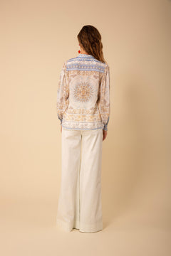Ryleigh Silk Blouse - Light Blue