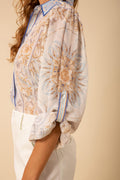 Ryleigh Silk Blouse - Light Blue