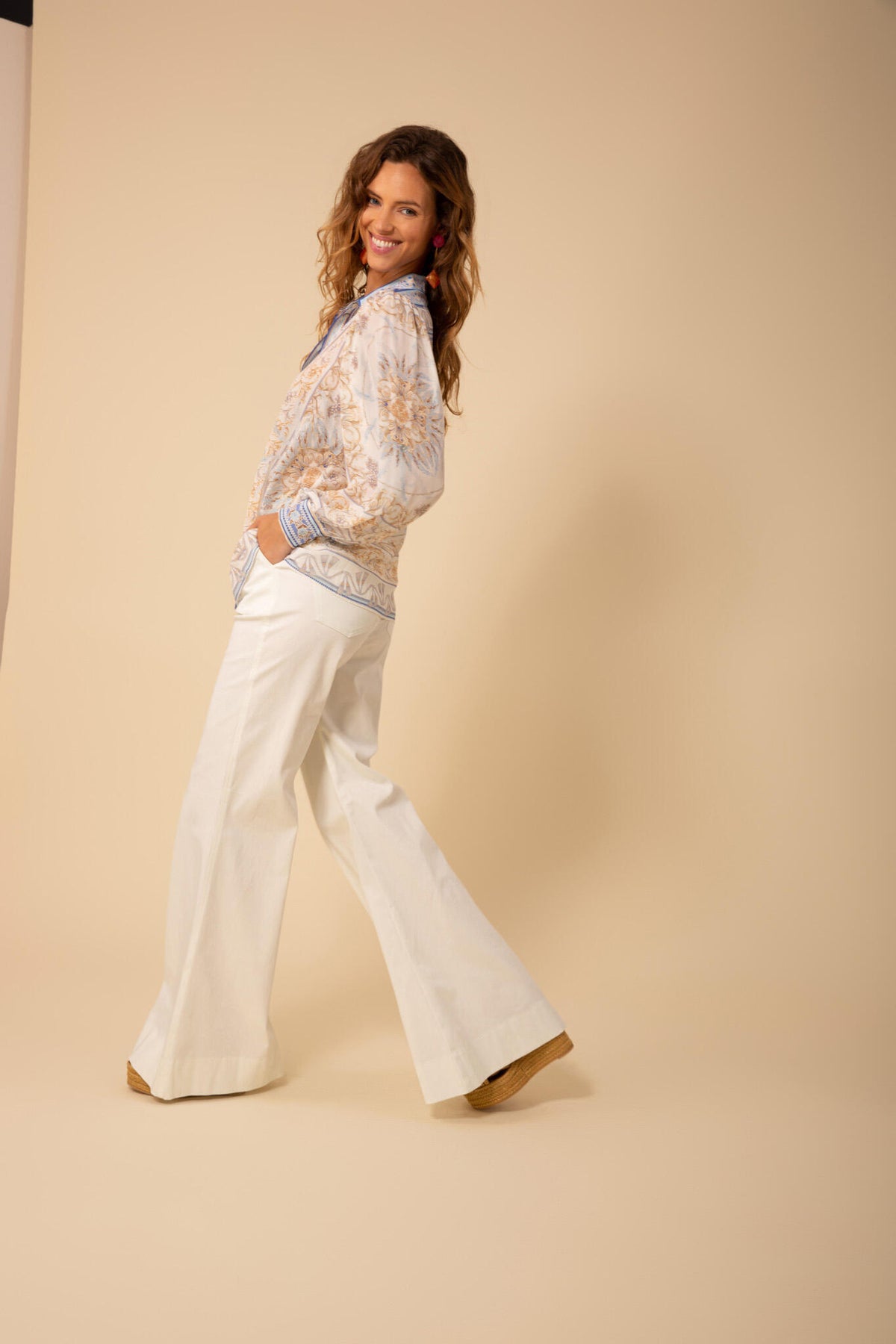 Ryleigh Silk Blouse - Light Blue