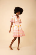 Callie Linen Dress - Pink