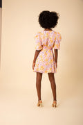 Arabella Short Linen Dress - Orange