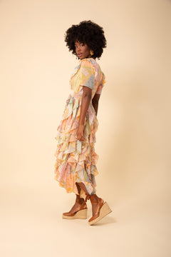 Aspen Dress Ruffle Skirt - Peach