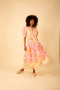 Hayden Long Linen Dress - Pink