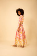 Hayden Long Linen Dress - Pink