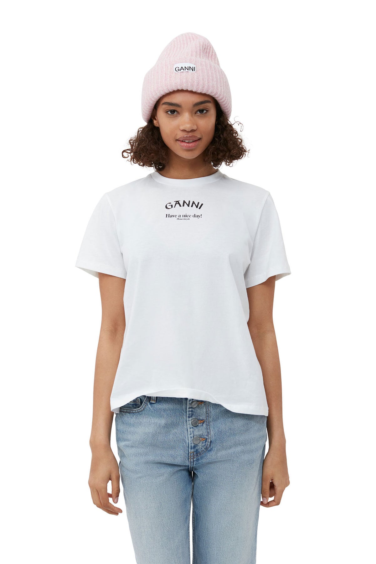 Ganni Structured Rib Beanie - Lilac Sachet