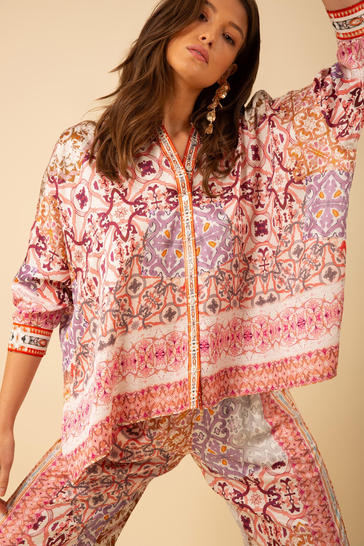Alayah Top Silk-Viscose - Ivory