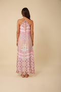 Briella Long Dress Silk-Rayo - Ivory
