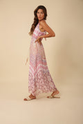 Briella Long Dress Silk-Rayo - Ivory