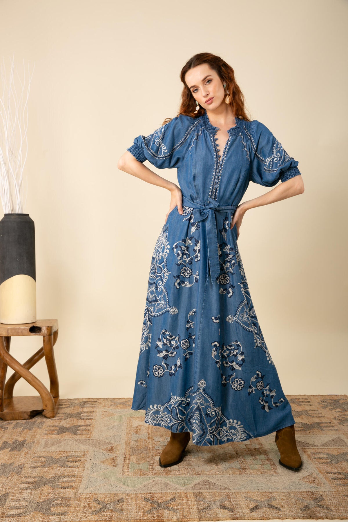 Wynter Dress Tencel - Blue