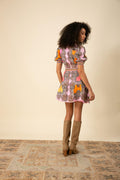 Elianna Dress Short Linen - Pink