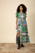 Elianna Maxi Dress Linen - Blue