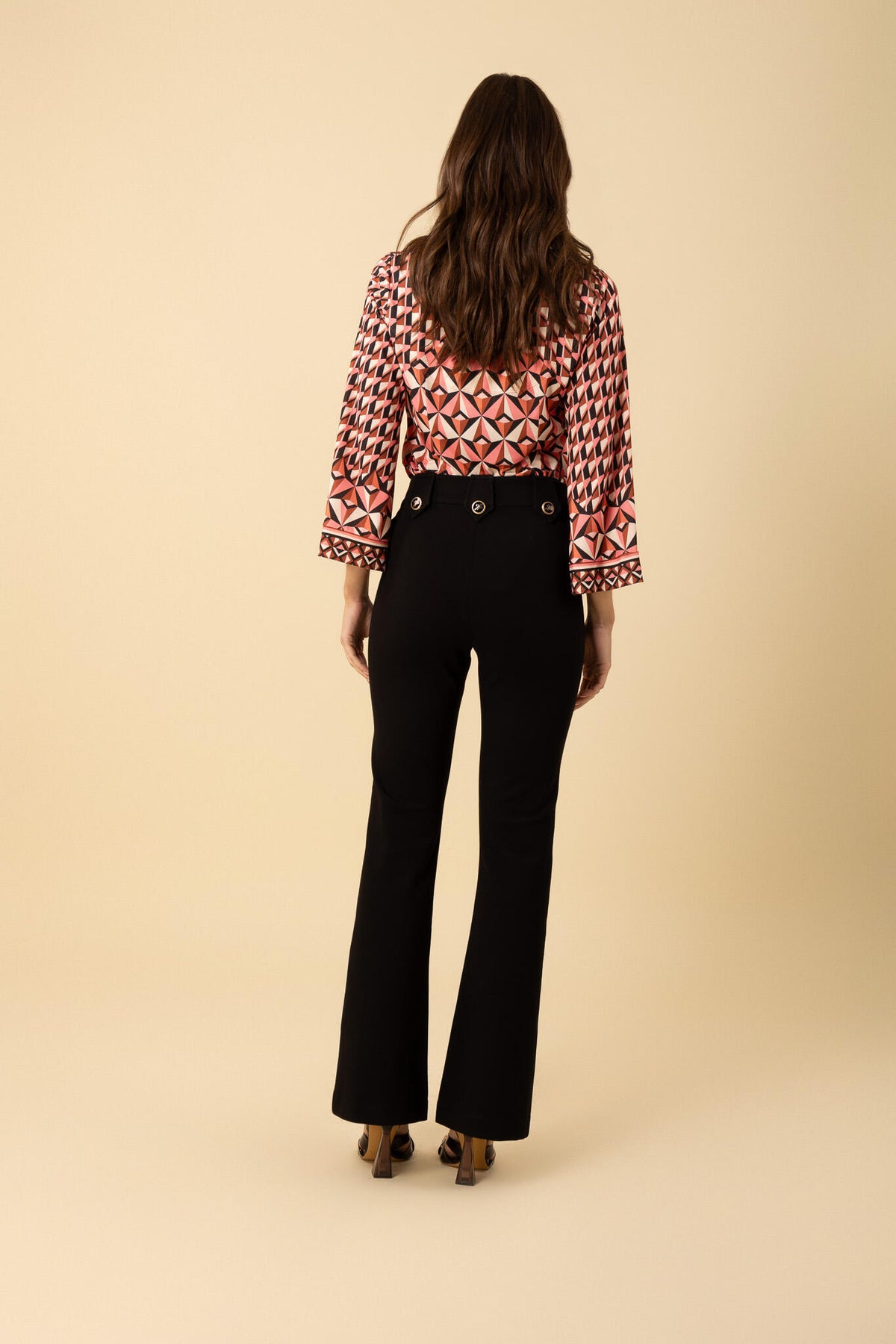 Lexi Pants W Buttons - Black