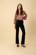 Lexi Pants W Buttons - Black