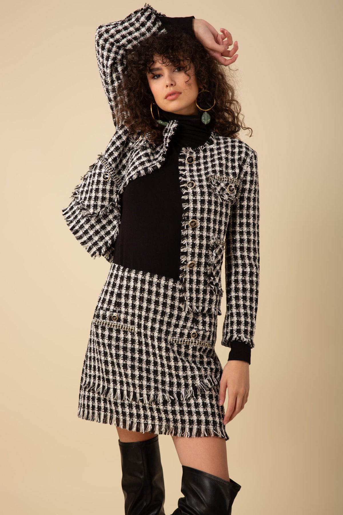 Malani Jacket Tweed - Black