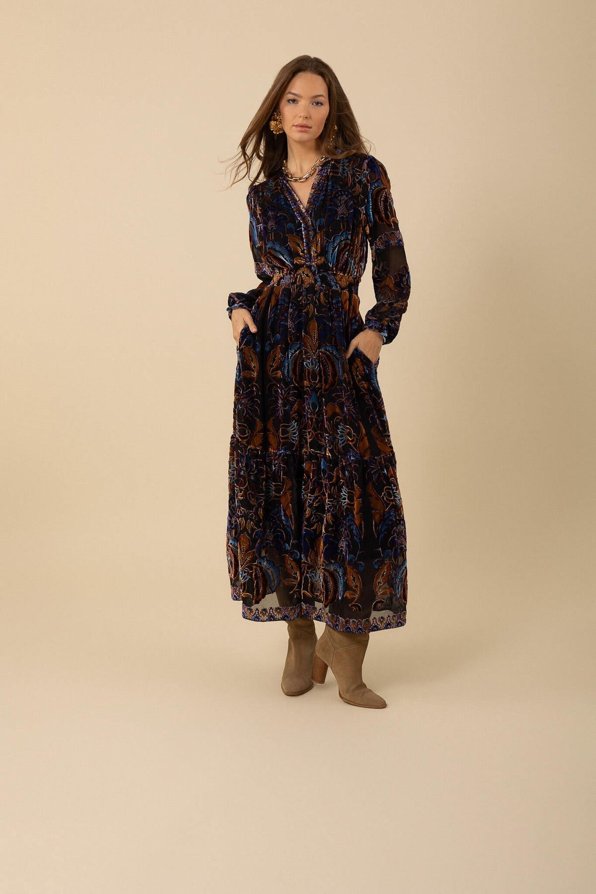Alexa Dress Long - Black