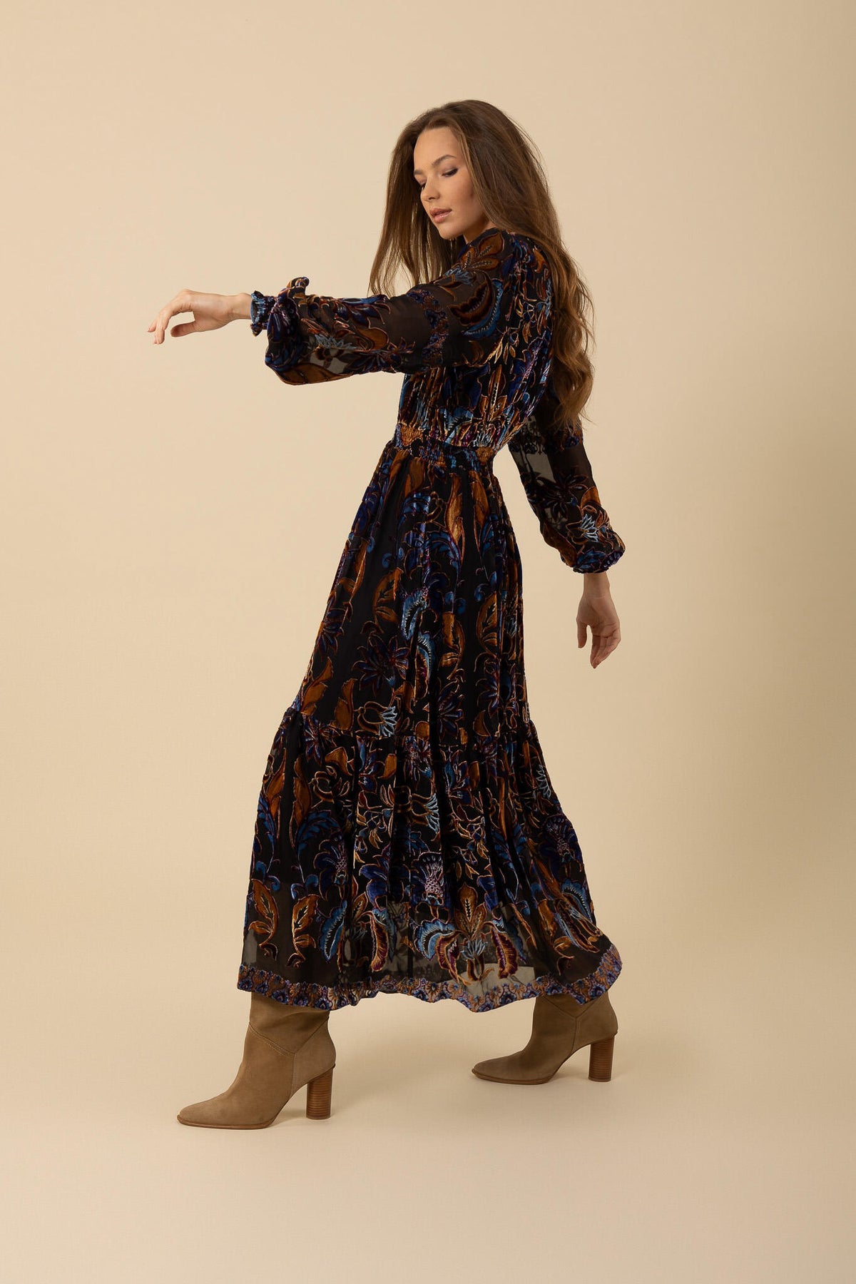 Alexa Dress Long - Black