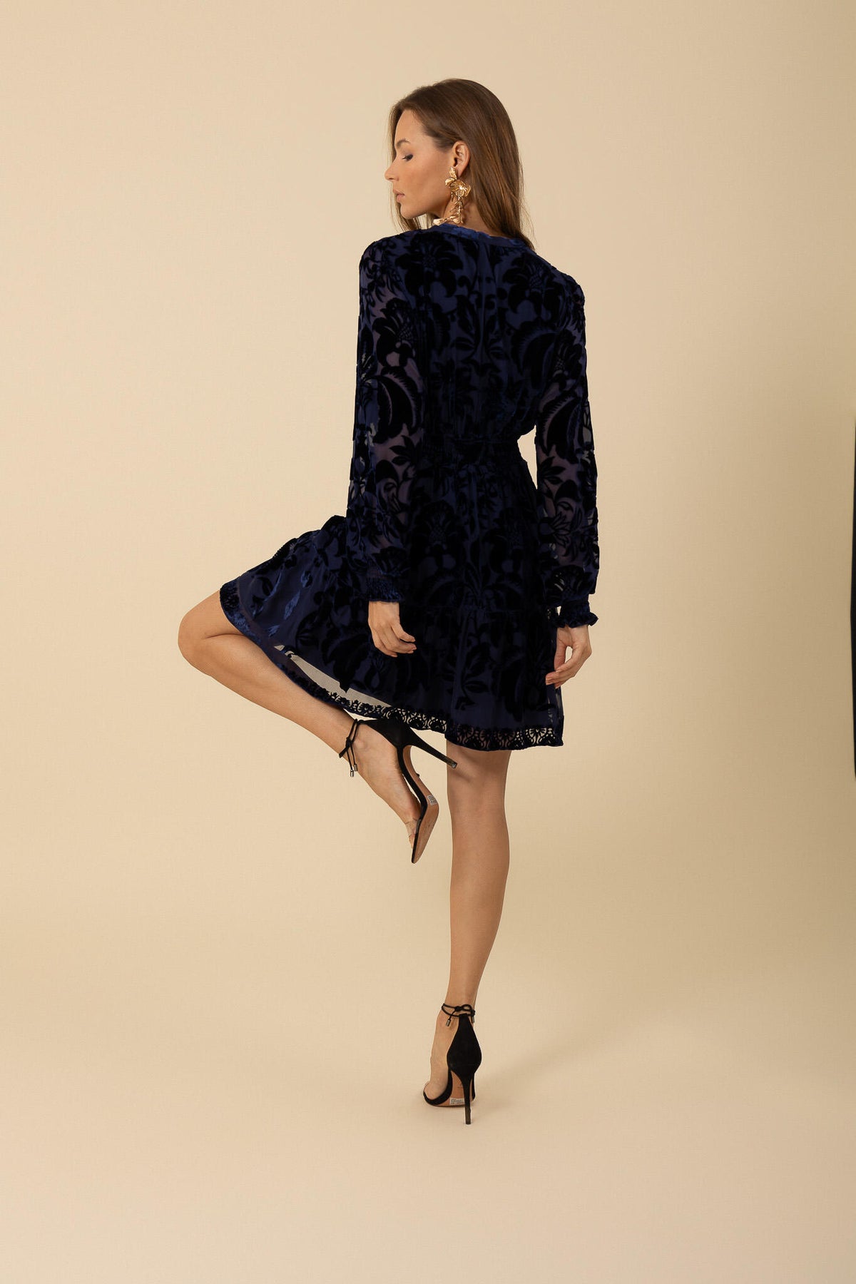 Alexa Dress Solid - Navy