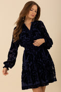 Alexa Dress Solid - Navy