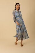 Shelby Long Dress - Blå
